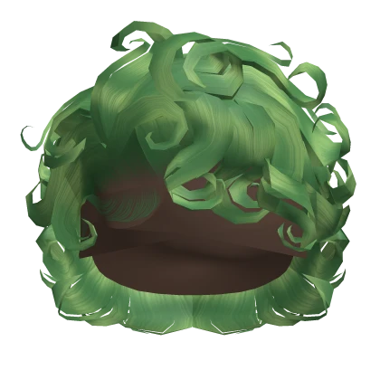 ☆ | Green Curly Bixie Cut