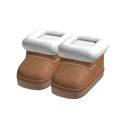 Boots Fluffy Brown Cozy Winter Beige Fur Shoes 3.0