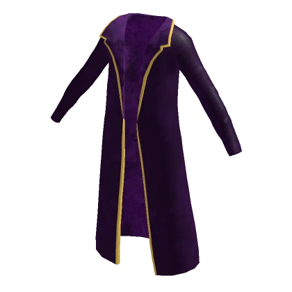 Long Leather Trench Coat in Purple