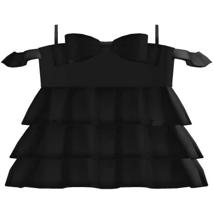 kawaii black ruffled dress 