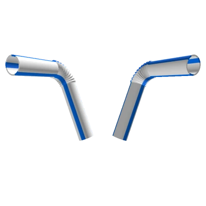 Double Bendy Straw Horn [Blue]