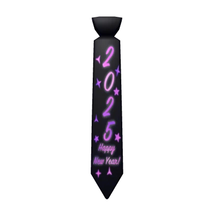 2025 New years Tie - Purple Party