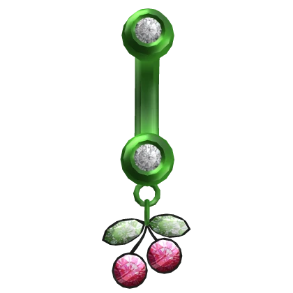 Cherry Belly Ring Green