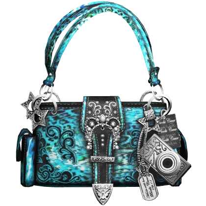 Mc-Bling Scene Trucker Belt Bag in Leopard Blue