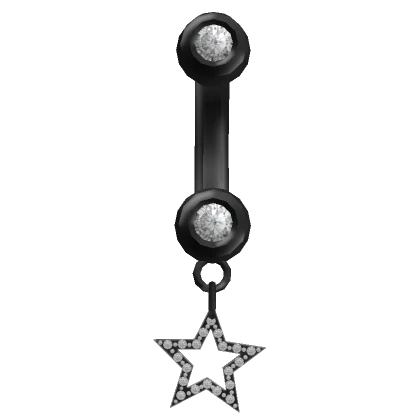 Star Belly Ring Black