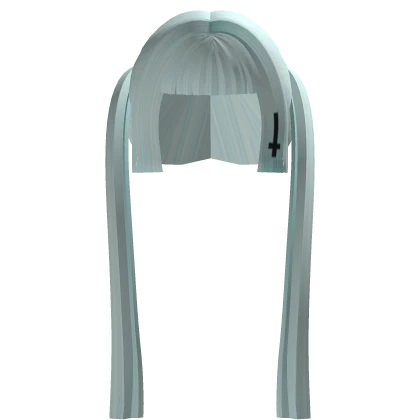 ♡ : mint cross pastel goth y2k long pigtails 