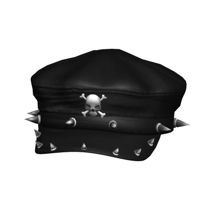Black Emo Beret Hat