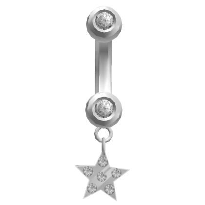 Star Belly Ring Silver