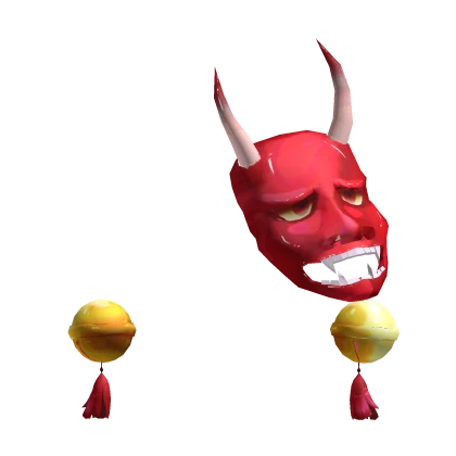 Ayame Vtuber Japanese Oni Mask W Bells Anime