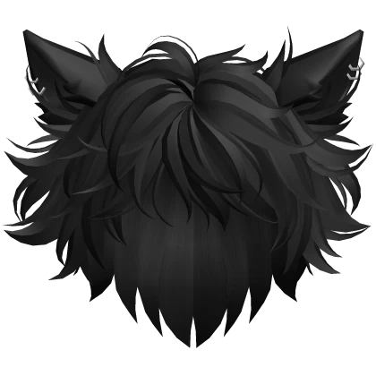 Generic Anime Hair w/ Cat Ears (Black)