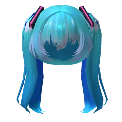 Miku blue vocaloid pigtails cute anime mesmerizer