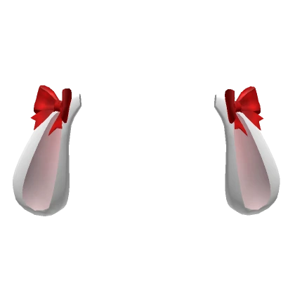 Cutesy Bunny Ears White w/ Red Bows