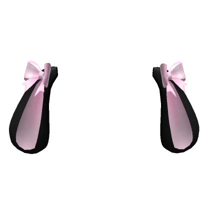 Cutesy Bunny Ears Black w/ Pink bows