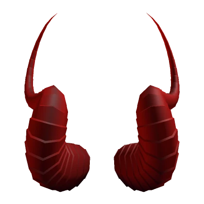 Curled Pinser Dragon Horns Red