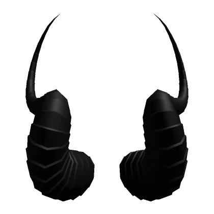 Curled Pinser Dragon Horns Black