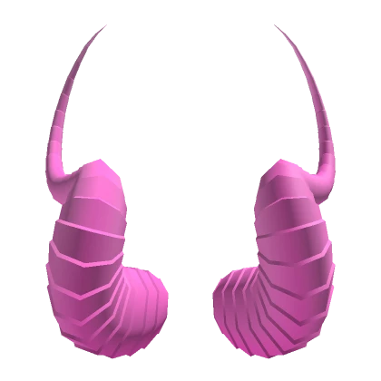 Curled Pinser Dragon Horns Pink