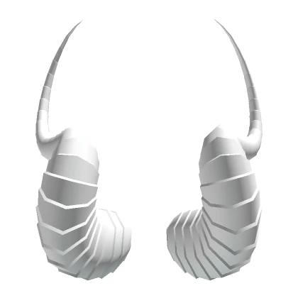 Curled Pinser Dragon Horns White