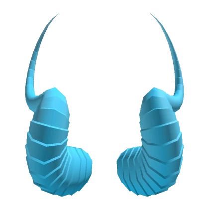 Curled Pinser Dragon Horns Blue