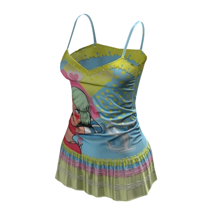 Y2K ☆ Khia Designer Graphic Lace Dress