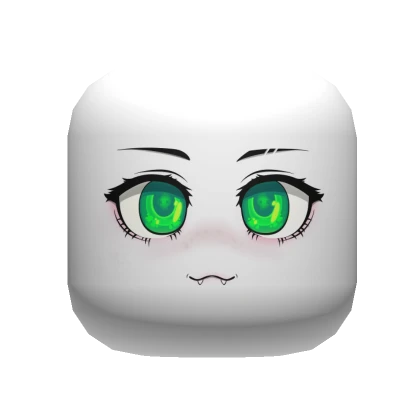 🧛Green Anime Vampire Face - White Skin Tone