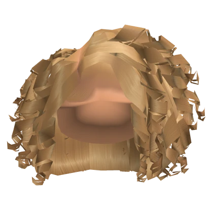 ☆ Blonde Side Part Curly Afro
