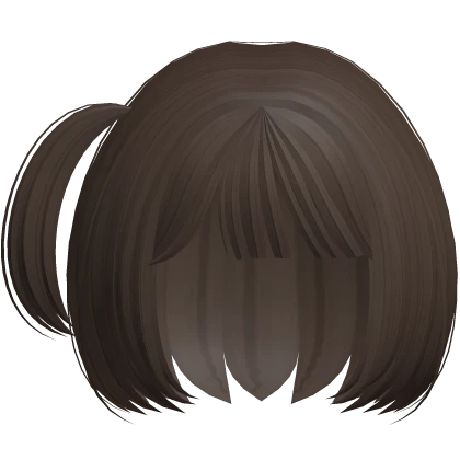 ♡ Brown Bob With Side Ponytail Hair