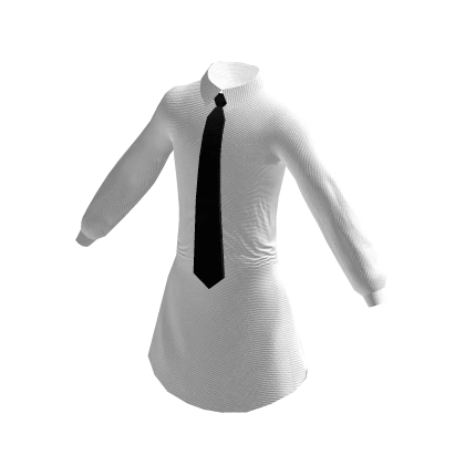 White Dress Shirt & Black Tie - Clothing