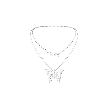 y2k butterfly cross chain necklace