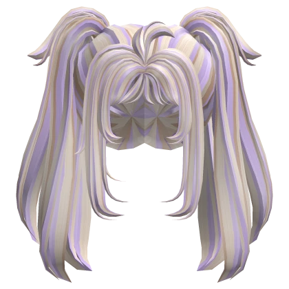 Blonde and Purple Pigtails