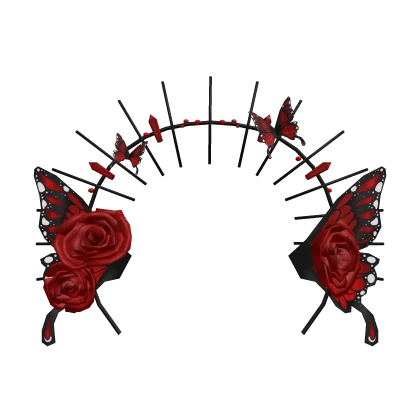 Ethereal Butterfly Headpiece in red