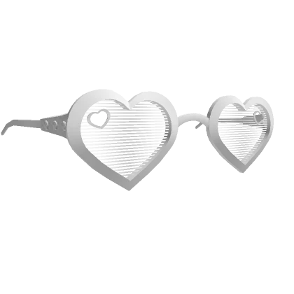 White Lovely Heart Shades