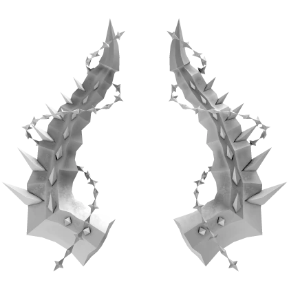 White Nightfall Emo Horns