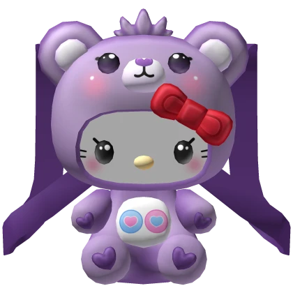 ꒰ cute purple toy kitty bear backpack 1.0 ♡꒱