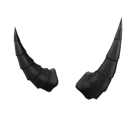 Black Necrotic Demon Horns