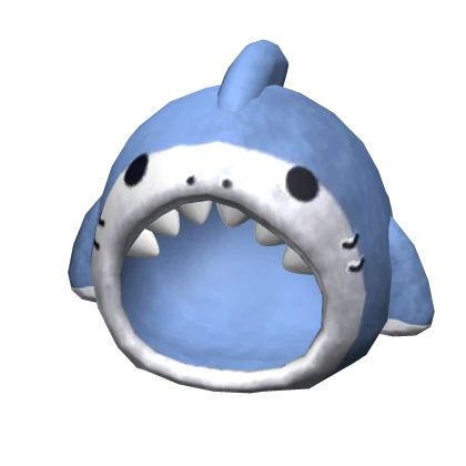 🍀Cute Shark Plushie Hood (Blue)