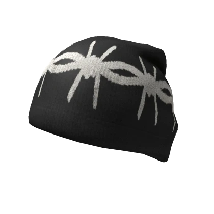 BARBED WIRE BEANIE -- BLACK