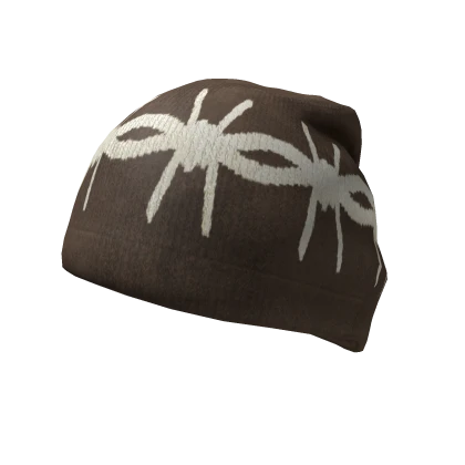 BARBED WIRE BEANIE -- BEIGE