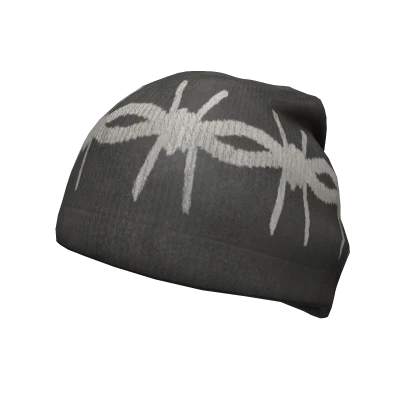 BARBED WIRE BEANIE -- GRAY