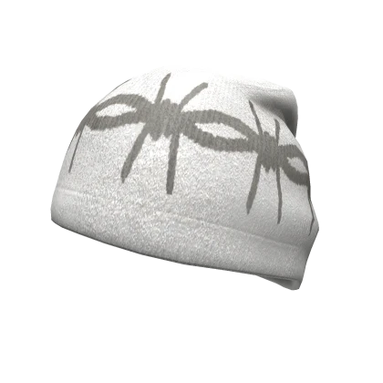 BARBED WIRE BEANIE -- WHITE