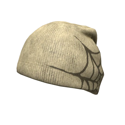 SPIDER WEB BEANIE -- BEIGE