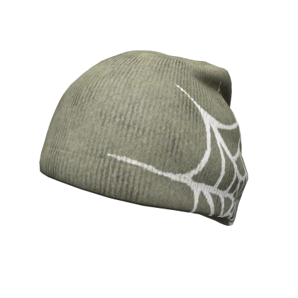 SPIDER WEB BEANIE -- KHAKI