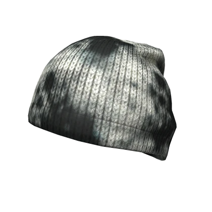 ACID WASH BEANIE -- WHITE