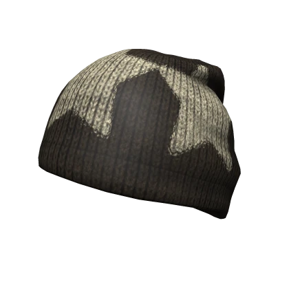 STAR KNIT BEANIE -- BROWN
