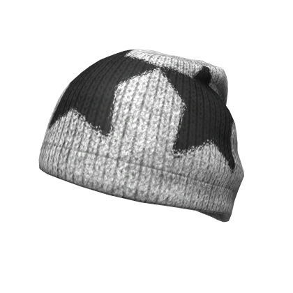 STAR KNIT BEANIE -- WHITE
