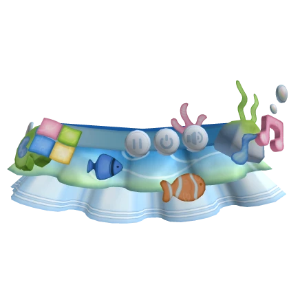 frutiger aero metro city gyaru y2k blue aqua skirt