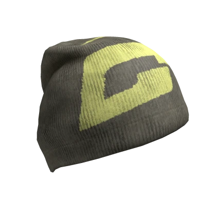GENKNITE LOGO BEANIE -- GRAY / LIME