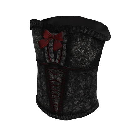 Valentines Red and Black Emo Goth Corset