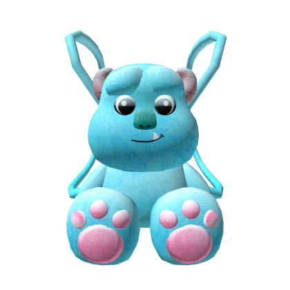  blue sully alien monster plushie backpack (3.0)