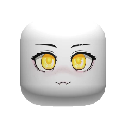 🧛Yellow Anime Vampire Face - White Skin Tone