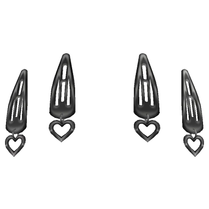 Y2K Metal Heart Hairclips